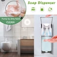 thumbnail image 2 of Wall Mount Soap Dispenser Manual Press 34 Oz Capacity, Large Bathroom Kitchen Soap Dispenser Wall Mounted, Commercial Liquid Hand Soap Dispenser for Home Office, 2 of 4