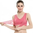 thumbnail image 4 of Women Lace Front Cross Sports Sleep Bra for Yoga Daily Wear, 4 of 5