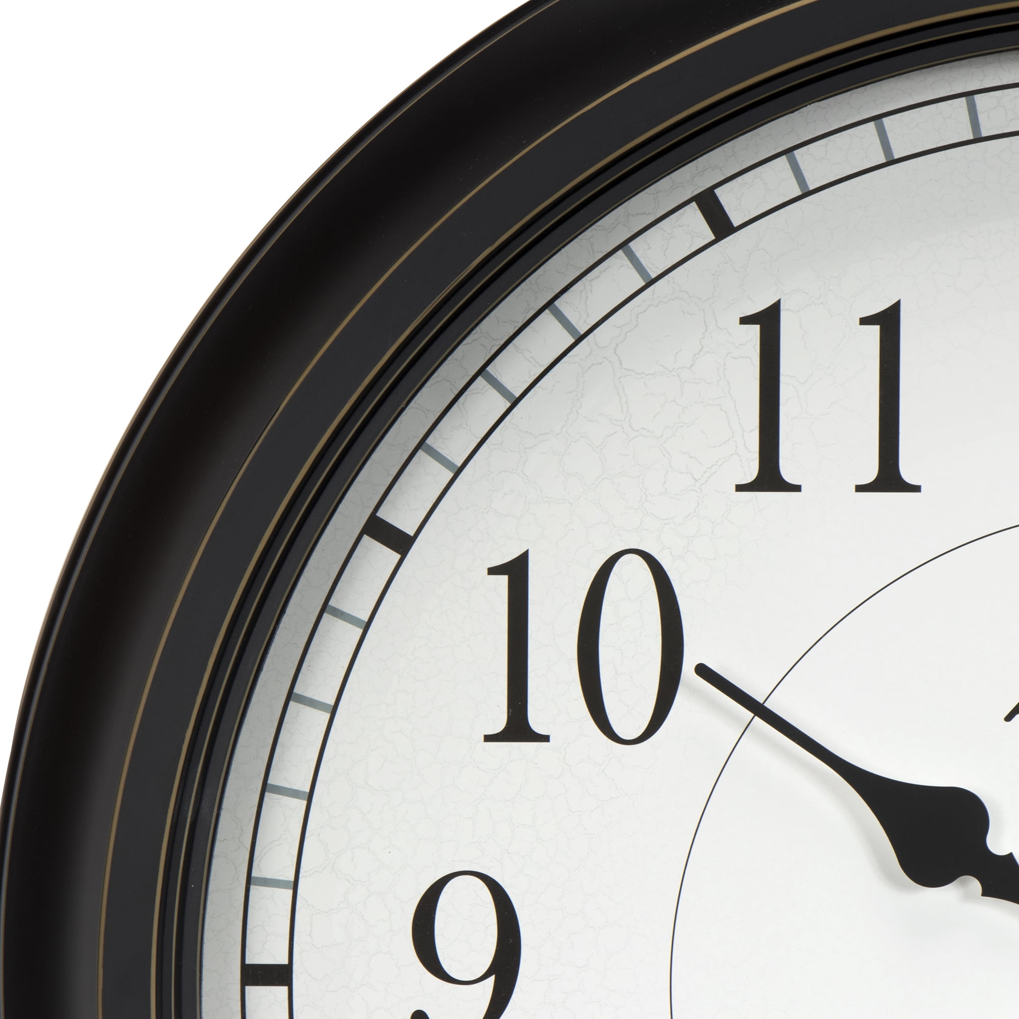 AcuRite 24-Inch Weathered Black Wall Clock with Thermometer and Hygrometer (75473M)