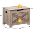 thumbnail image 2 of Lift-Top Storage Chest 24x16x18 Inches, Retro Style with Safety Hinge Multifunctional Footrest, Shoe Bench & Organizer, 2 of 6