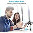 thumbnail image 6 of Bluetooth Headset, Wireless Bluetooth Earpiece with 500mAh Charging Case 72Hrs Talking Time, Built-in Mic for iOS Android Cell Phones, Wireless Headset V5.4 Hand-Free Headphones for Trucker/Office, 6 of 9