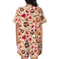 thumbnail image 6 of Fuzoiu Skull Retro record lips Print Women's Short-Sleeved Pajama Set,Lounge Sleepwear Set,Womens Pajama Sets 2 Piece,Button-Up Top and Shorts with Pockets-3X-Large, 6 of 7