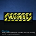 thumbnail image 5 of Uxcell 1x3.5" Reflective WARNING Patch Hook and Loop Fastener Badge, Yellow 2 Pack, 5 of 6
