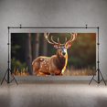 thumbnail image 6 of Wildlife Themed Realistic Deer Image Backdrop Banner Background Party Decorations Photography Props Forest Themed Events Nature Inspired Gatherings Outdoor Celebrations, 6 of 7
