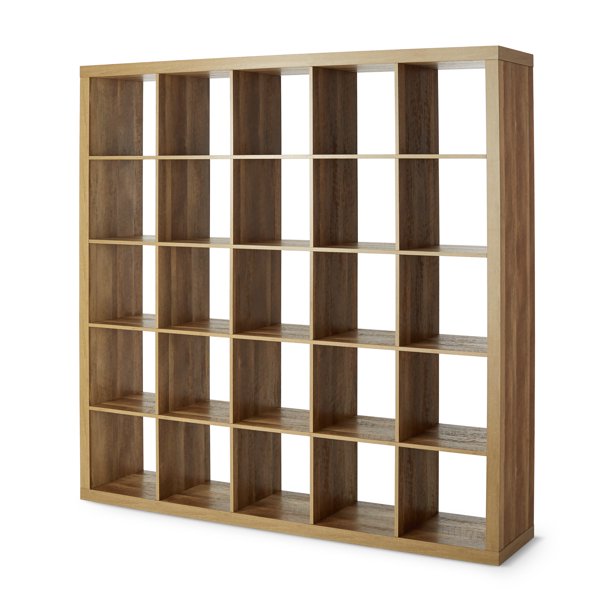 Better Homes and Gardens 25 Cube Organizer Room Divider, Weathered