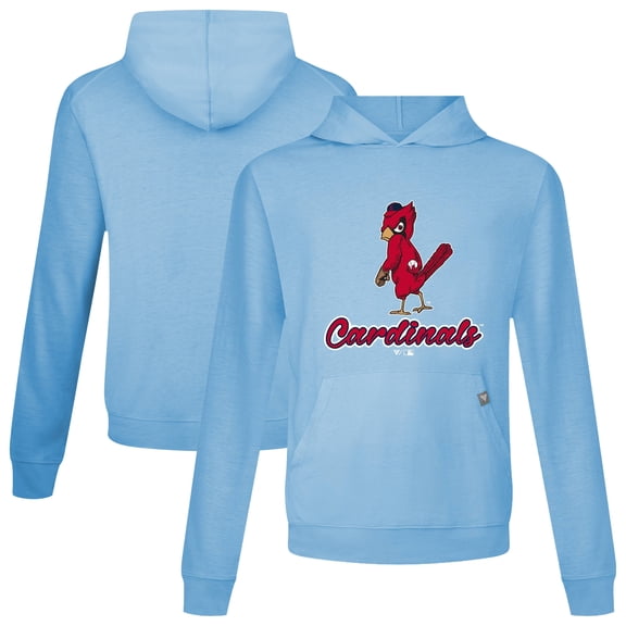 Men's Levelwear Light Blue St. Louis Cardinals Seeing Red Relay Pullover Hoodie