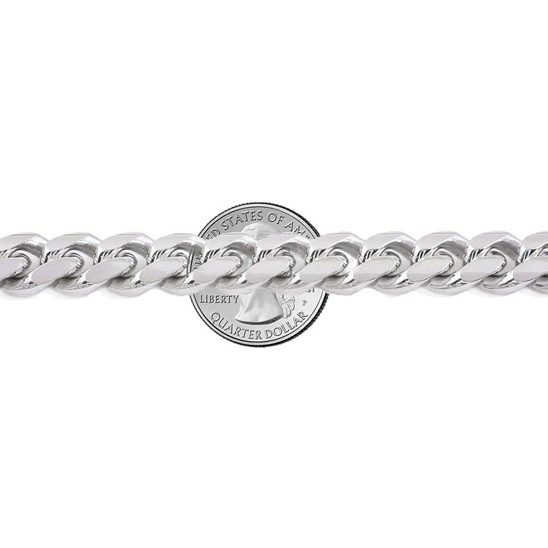 Savlano 925 Sterling Silver 8mm Italian Solid Figaro Link Chain Necklace Comes with A Gift Box for Men & Women - Made in Italy