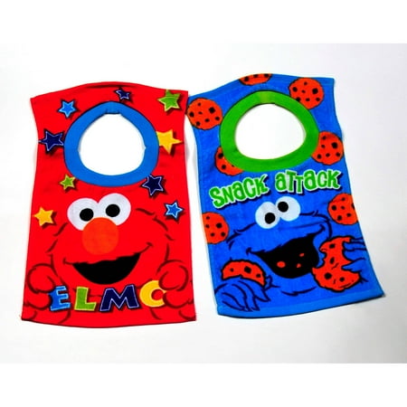 Sesame Street Towel Bibs, Pack of 2