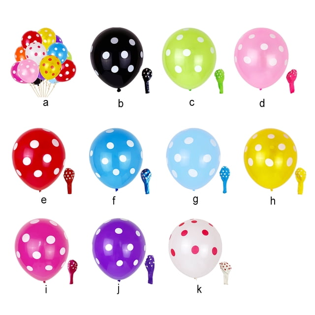 100 Pièces Polka Dot Ballons Latex Coloré 12-Pouces Léger Point d'Onde Ballon Coloré Atmosphère Arrangement Photo Accessoires Bébé Rouge/blanc Point