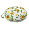 thumbnail image 1 of Fruits Round Floor Cushion with Handle, Sliced Avocado and Lemon with Leaves Harvest Season, Decorative Pillow for Living Room & Dorms, 18" Round, Multicolor, by Ambesonne, 1 of 4