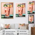 thumbnail image 4 of Designart "Cocktail Colorful Drink Minimalistic wall art V" Food & Beverage Floater Framed Wall Decor, 4 of 7