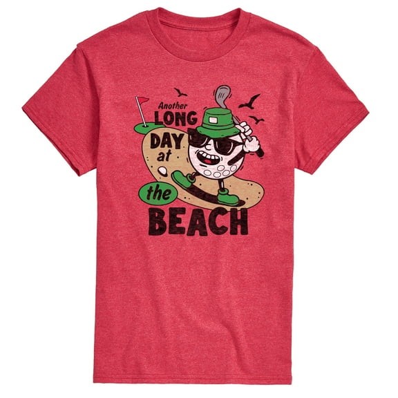Instant Message - Long Day at the Beach Golfing  - Men's Short Sleeve Graphic T-shirt
