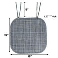 thumbnail image 4 of Aria Memory Foam Non-Slip Chair Cushion Pad with Ties 12 Pack - Blue Black, 4 of 4