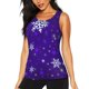 thumbnail image 1 of Balery Dark Purple Snowflakes Camiseta sin mangas estampada ligera para mujer, tops de entrenamiento sin mangas, camisetas de yoga transpirables de secado rápido.-XX-Large, 1 of 7