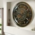 thumbnail image 4 of THE GEARS CLOCK Wall Clock with Real Moving Gears IR-LI_ 24 in Round BRONZE-DARK, 4 of 7