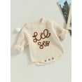 thumbnail image 4 of Newborn Baby Girl Knit Romper 3M 6M 9M 12M 18M 24M Sweater Embroidery Flower Jumpsuits Infant Winter Fall Clothes, 4 of 10