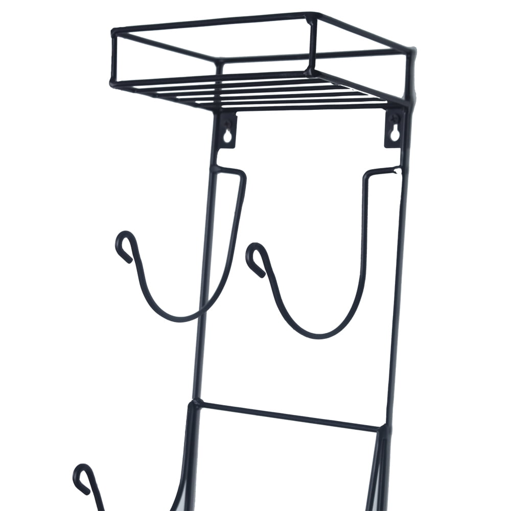 Kepooman Six Levels Modern Wall Mount Towel Rack Holder with Top Shelf, Black Kepooman Six Levels Modern Wall Mount Towel Rack Holder with Top Shelf, Black