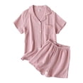 thumbnail image 3 of Women Pajama Sets Summer Pajamas for Women Set Men's And Women's Short Sleeve Pajama Set Lightweight Summer Sleepwear, 3 of 6