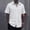 White, variant on VgaVtl Summer Mens Turn Down Collar Shirts Beach Short Sleeve Mens Tops Leisure Vacation Button Plain