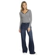 thumbnail image 4 of Mills by Millie Bobby Brown Women's Cut and Sew Henley Long Sleeve Top, Sizes XXS-XXXL, 4 of 10