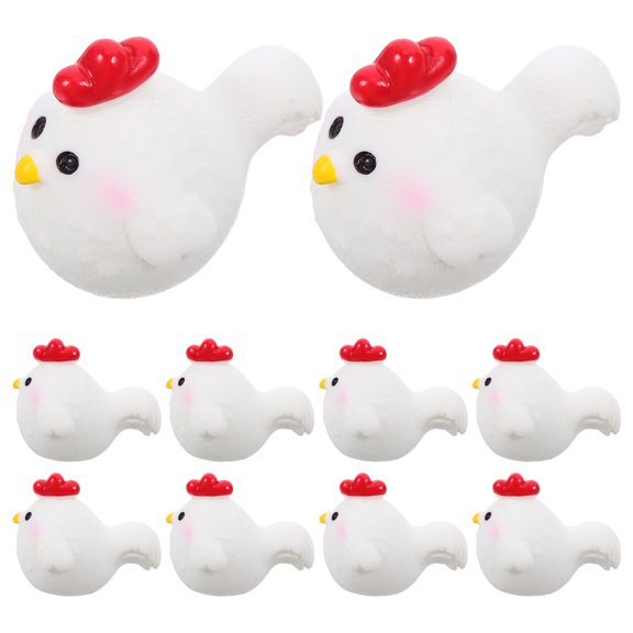 10pcs Resin Chicks Ornaments for Garden Landscape Decoration