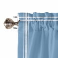 thumbnail image 7 of Dusty Blue Kitchen Curtains Valance and Tier Set Solid Color Rod Pocket Short Curtains for Small Window 3 Pieces Set for Bedroom Bathroom Cafe (54" x 18"+27" x 24"), 7 of 7