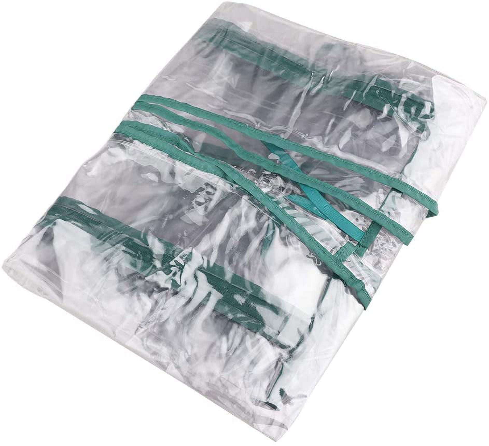 Zhuge 4-Tier Greenhouse Tents Portable Garden Green House Flower Plants Durable PVC Cover, Garden Greenhouse with Roll-Up Zipper Door for Garden Yard Patio Indoor Outdoor Plants(Only Cover)