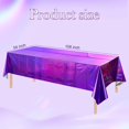 thumbnail image 2 of WWS-2PCS Purple Iridescence Table Cloth Purple Table Cloth Plastic Table Coths Rectangular Tablecloths Disposable Tablecloth Holographic Foil Table Cloth for Mermaid Birthday Wedding Purple Party, 2 of 4