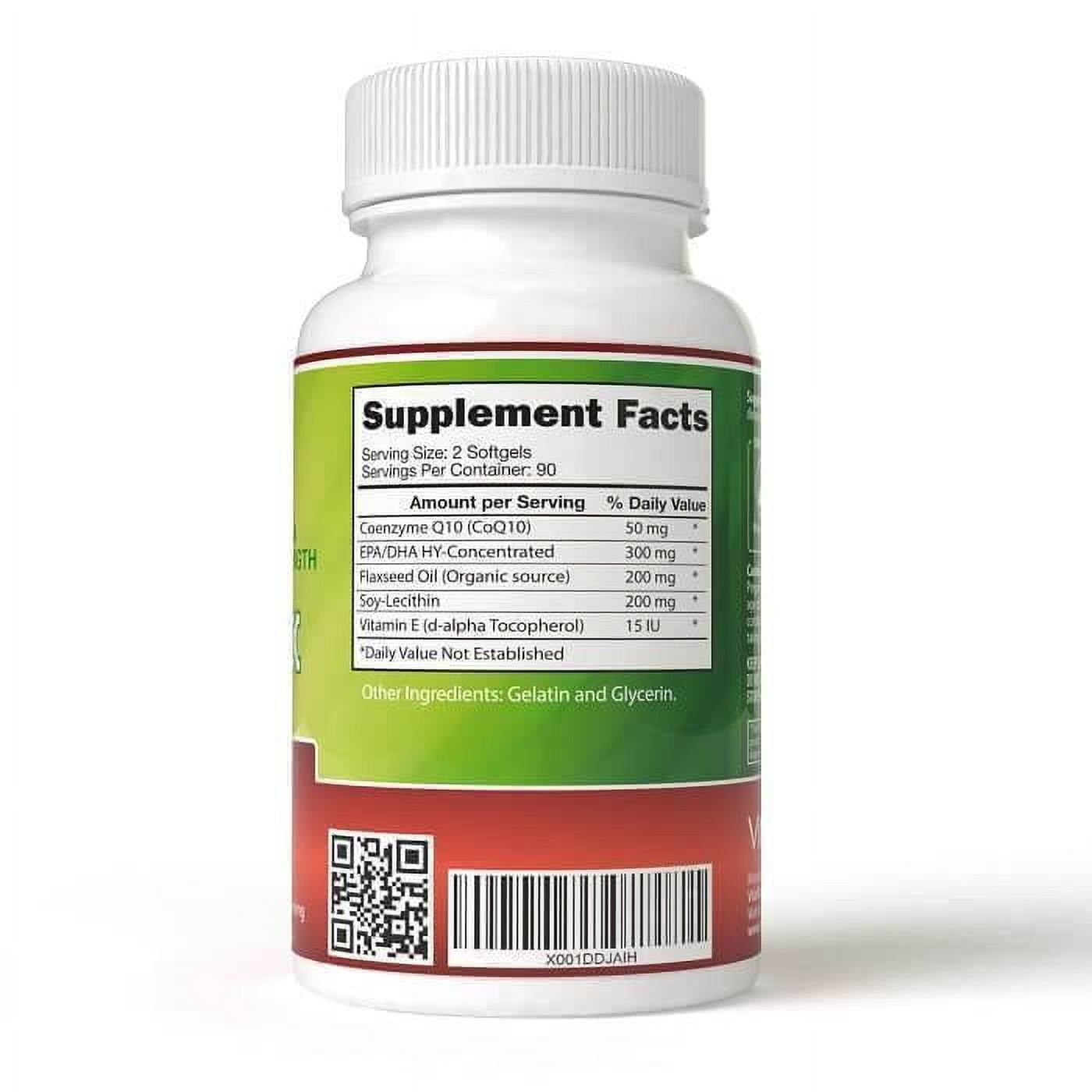 Extra Strength CoQ10 Complex, Enhanced with EPA/DHA, Lecithin, Flaxseed and Vitamin E (180 Softgels)