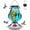 Blue, variant on Hand Blown Glass Hummingbird Feeder, 22oz Nectar Feeder for Outdoors Hanging, Ant Moat & Bee Guard, 5 Flower Feeding Ports, Leak-Proof 360° Perch, Blue, Easy to Refill & Clean, Garden Backyard Decor,