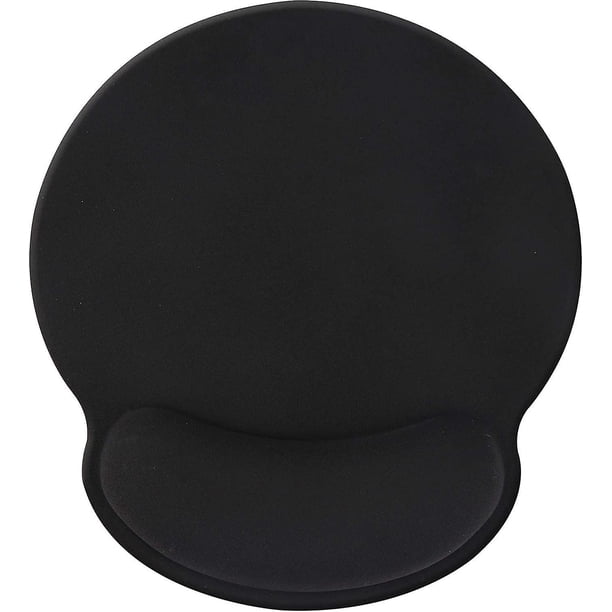 Alfombrilla de ratón con reposamuñecas, reposamuñecas ergonómico de color negro puro, cómoda almohadilla de espuma viscoelástica antideslizante para ordenador y oficina (negro), 1 unidad