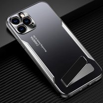 Dteck for iPhone 13 Pro Case 6.1 Inch, Heavy Duty Military Armor Shockproof Protective with Kickstand Case,Silver