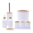 thumbnail image 1 of Juego de accesorios de baño, bote de baño para organización de almacenamiento de baño, soporte moderno para cepillos de dientes para restaurantes, 9, 1 of 10