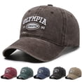 thumbnail image 2 of Gorra de béisbol para hombre, estilo vintage, lavada, con letras antiguas bordadas, para viajes al aire libre, para mujer, 2 of 6