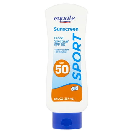 (2 pack) (2 pack) Equate Sport Broad Spectrum Sunscreen Lotion, SPF 50, 8 fl oz