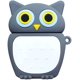 thumbnail image 1 of Funda para auriculares con forma de búho nocturno gris y ojos grandes y creativos para AirPods 1/2, funda para auriculares de gel de silicona suave con búho de pie Kawaii compatible (2 piezas), 1 of 5