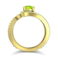 thumbnail image 4 of Diamond-Capitals 2.50 Carat Beautiful Round Shape Peridot & Aquamarine Gemstone Engagement Ring for Women Solid 14K Yellow Gold Size 11, 4 of 8