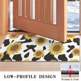 thumbnail image 3 of Black White Cow Pattern Sunflower Door Rugs,Washable Non Slip Door Mats Indoor,Decorative Door Mats,Entry Mat Indoor for Entrance,Bedroom,Kitchen,Bathroom,17"x30", 3 of 6