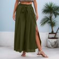 thumbnail image 2 of Pantalones palazzo anchos para mujer: pantalones elásticos y flexibles con cintura elástica para primavera/verano/otoño, 2 of 4