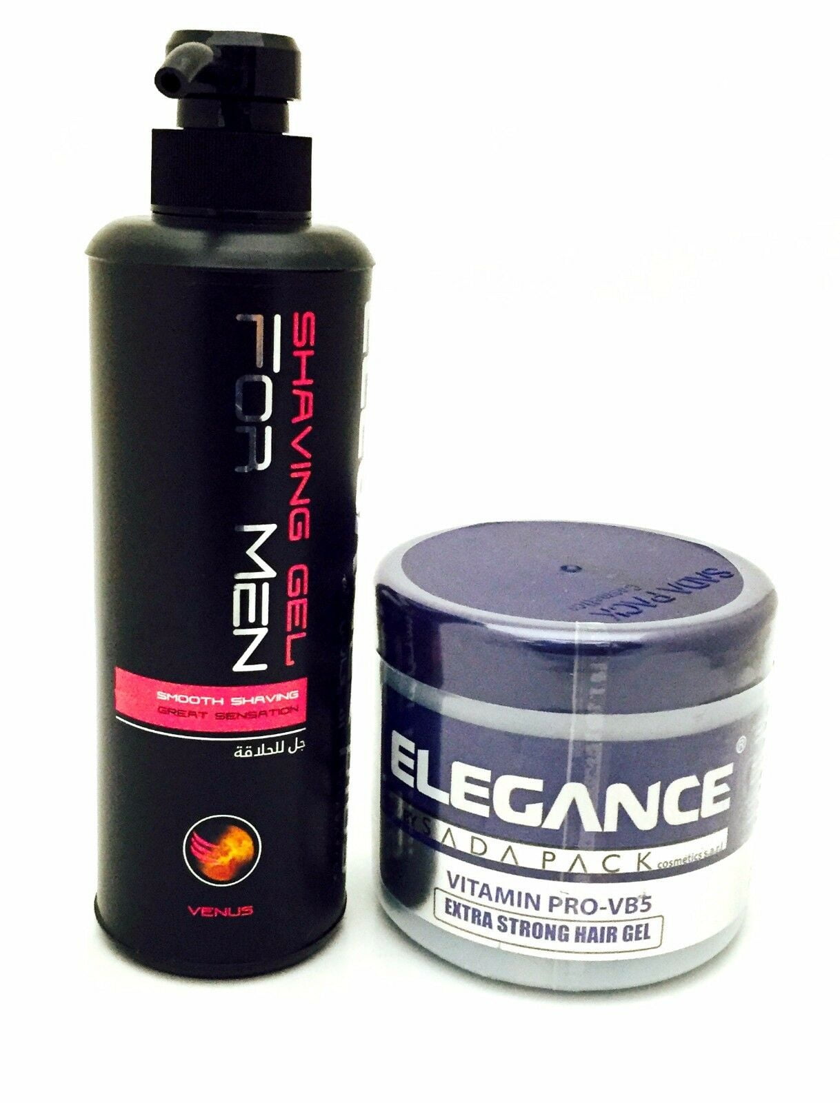 BARBER SALON SADA PACK ELEGANCE SHAVING GEL VENUS, HAIR GEL VITAMIN PROVB5