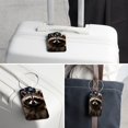 thumbnail image 6 of American Flag and Animals Square PU Leather 2 Pack Travel Tag - Bag Tag - Suitcase Tag with Privacy Cover and Stainless Steel Ring - Suitable for Travel, Backpack, and Handbag, 6 of 7
