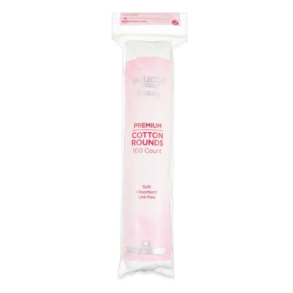 Equate Beauty Premium Cotton Rounds, 100 Count