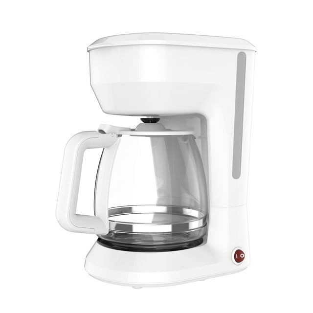 Mainstays 12 Cup Drip Coffee Maker - 12 Cup Switch Coffee Maker - White