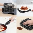 thumbnail image 4 of Unique Bargains Heat Resistant Oven Mitts and Pot Holders Sets 4 Pcs Black 10.6x6.7 Inch, 4 of 7