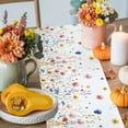 thumbnail image 4 of Colorful Flower Cotton Linen Table Runner, Washable Table Runners for Kitchen, Dining Room, Holiday, Home Party Table Decor, 13x108 Inches, 4 of 9