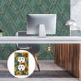 thumbnail image 6 of Yayeee Toggle Light Switch Wall Plate 1-Gang 4.5"x2.7" Home Decorative Outlet Cover, Stained Glass Sunflowers Pattern, 6 of 7