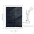 thumbnail image 2 of Amdohai 3W 5V Portable Solar Charger Waterproof Solar Panel Charger for Camping with USB Interface for Charging Mobile Phones Mini Fans LED Light Home Monitor Camera, 2 of 6
