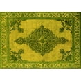thumbnail image 1 of Ahgly Company Machine Washable Indoor Rectangle Oriental Yellow Industrial Area Rugs, 5' x 8', 1 of 4