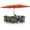 Orange, variant on YYAo Outdoor Eating Sets,Patio Dining Furniture,11 Pieces Patio Dining Set with 15 Feet Double-Sided Patio Umbrella Base Included-Orange
