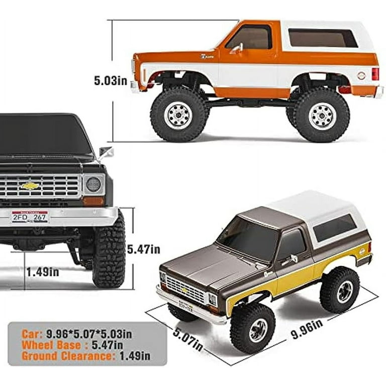 FMS FMS FCX24 RTR for Chevrolet K5 Blazer 1 24 2.4G 4WD RC Car Mini Rock Crawler Off Road Climbing Truck Vehicles LED Lights Models